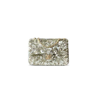 CHANEL SEQUINED MINI CLASSIC FLAP BAG AS6171 (21*14*8cm)
